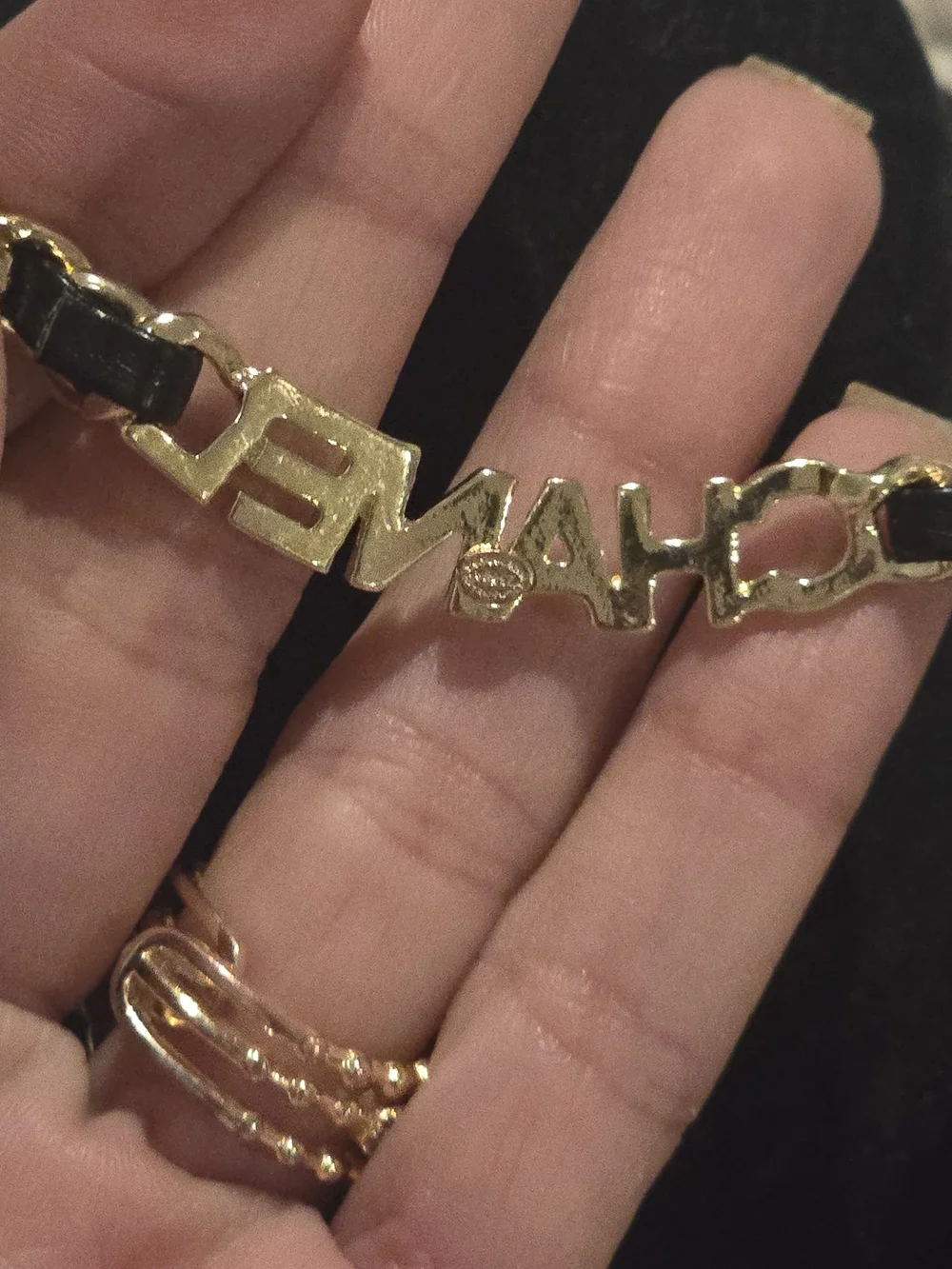 CHANEL 18kgp Gold Chain Logo Necklace - Women's Designer Jewelry